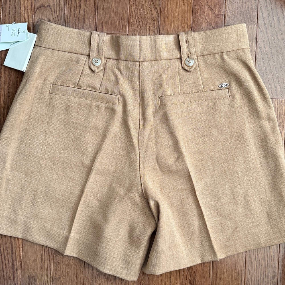 Sam Edelman Tan Embroidered High-Rise Beaded Embellished Shorts Women’s Size 6 - Picture 10 of 14